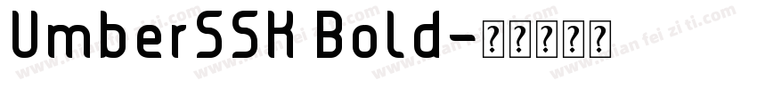 UmberSSK Bold字体转换